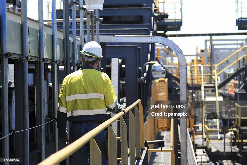 Construction Worker Walking Away