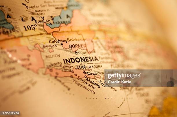 map of indonesia - indonesia map stockfoto's en -beelden