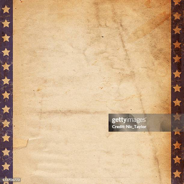 vintage bordered paper xxxl - american flag border stock pictures, royalty-free photos & images