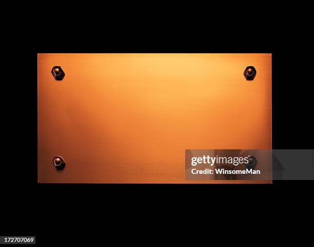 metal doorplate - metal nameplate stock pictures, royalty-free photos & images