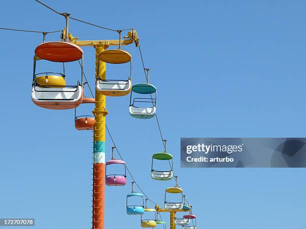 cable car wagons - boardwalk stock pictures, royalty-free photos & images