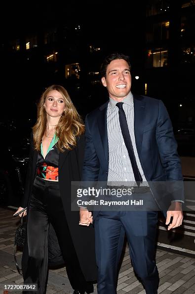 Amanda Dubin and Will Reeve are seen on October 09, 2023 in New York ...