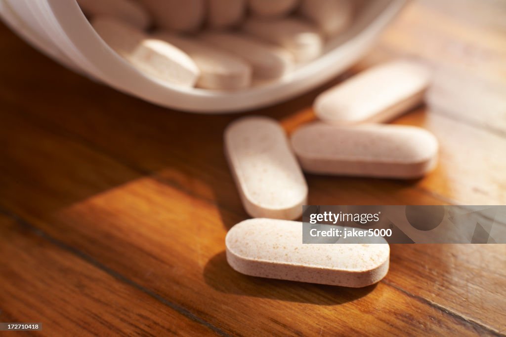 Four spilled tablets