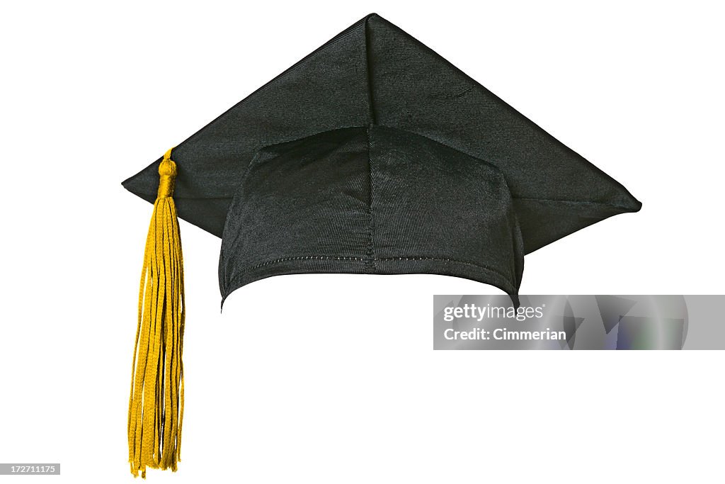 Graduation cap (isolated on white