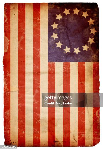 bandiera americana vintage carta xxxl - rivoluzione foto e immagini stock