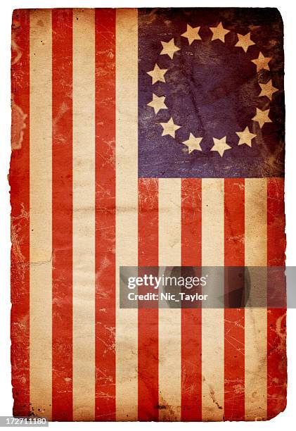 vintage horizontal american flag background - betsy ross flag stockfoto's en -beelden