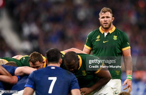 Paris , France - 15 October 2023; Duane Vermeulen of South Africa during the 2023 Rugby World Cup quarter-final match between France and South Africa...