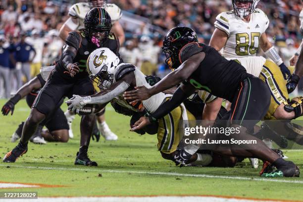 Touchdown Ga Tech Miami Hurricanes V Georgia Tech Yellow Jackets Photos and Premium High ...