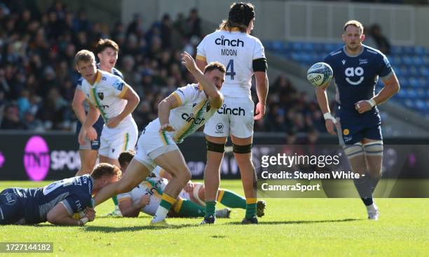Northampton Saints' Tom James during the Gallagher Premiership Rugby match between Sale Sharks and Northampton Saints at AJ Bell Stadium on October...
