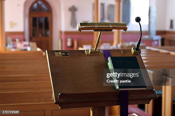 modern church pulpit - church congregation stock pictures, royalty-free photos & images