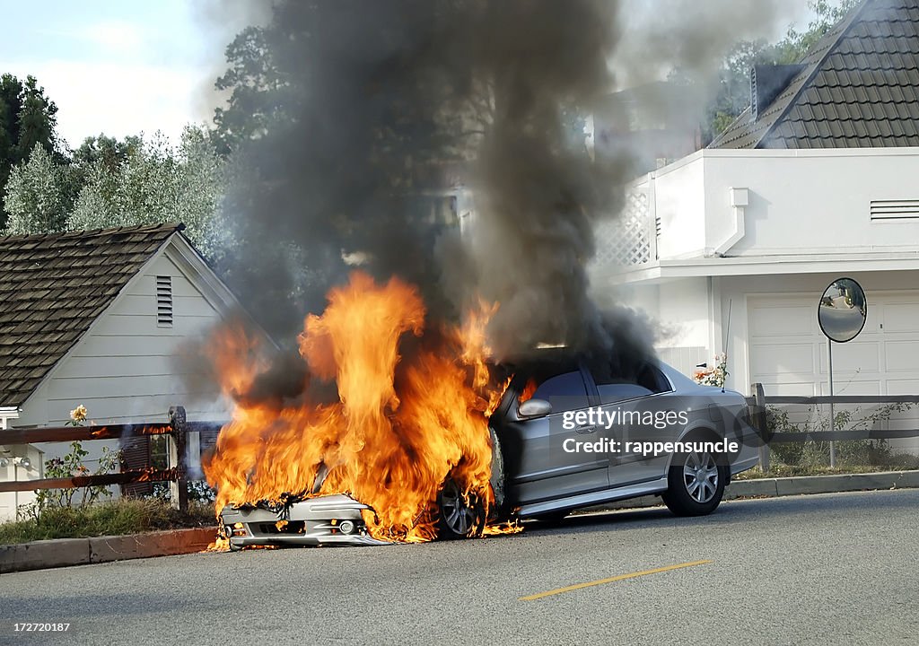 Car on fire