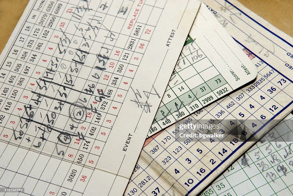 Old Golf Scorecards