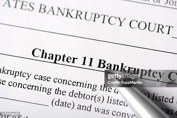chapter 11 bankruptcy paperwork - bankrupt! stock pictures, royalty-free photos & images
