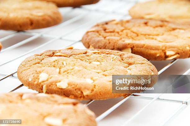 homemade almond cookies - almond cookies stock pictures, royalty-free photos & images