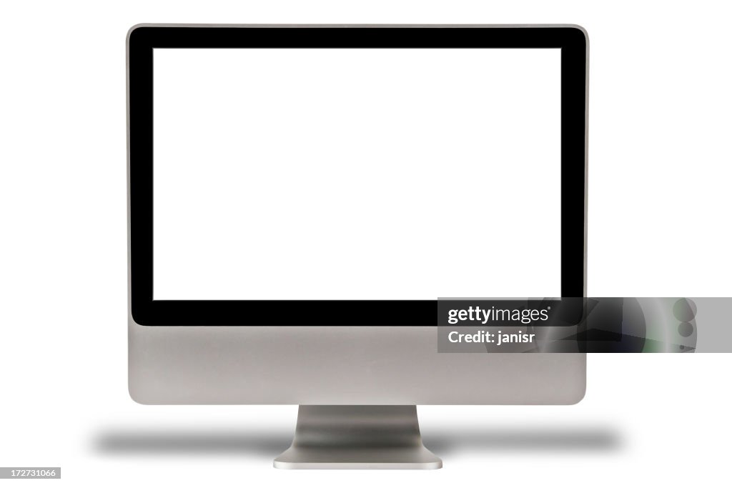 Computer isolated on a white background