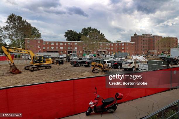 Cambridge, MA The Jefferson Park apartments at 266 B Rindge Avenue. The complex is currently undergoing demolition, and will then be redeveloped...
