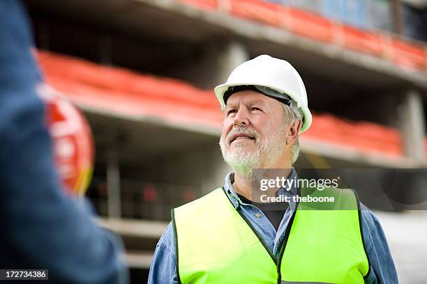 construction worker portraits - distinguished gentlemen with white hair stock pictures, royalty-free photos & images