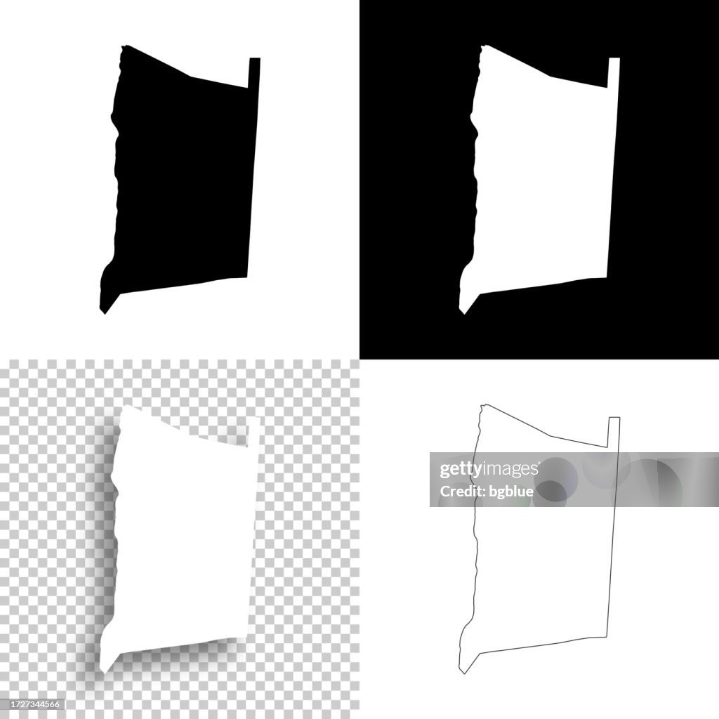 Dutchess County, New York. Maps for design. Blank, white and black backgrounds