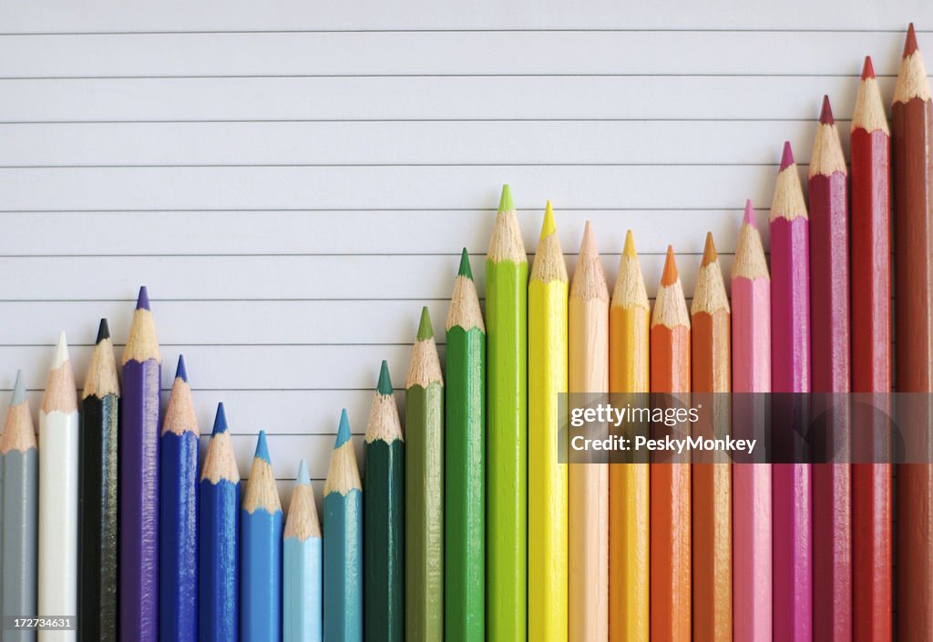 Colored Pencil Bar Graph Lined Paper Gives Successful Result