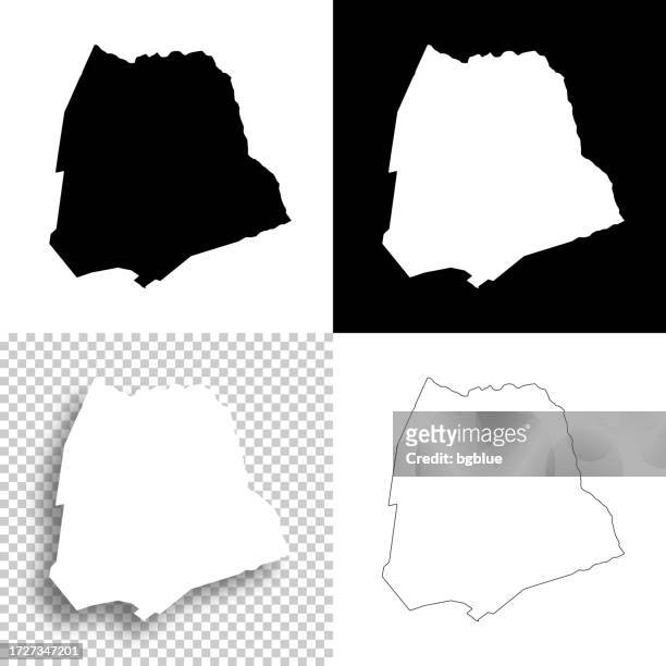 stockillustraties, clipart, cartoons en iconen met hart county, georgia. maps for design. blank, white and black backgrounds - northamptonshire