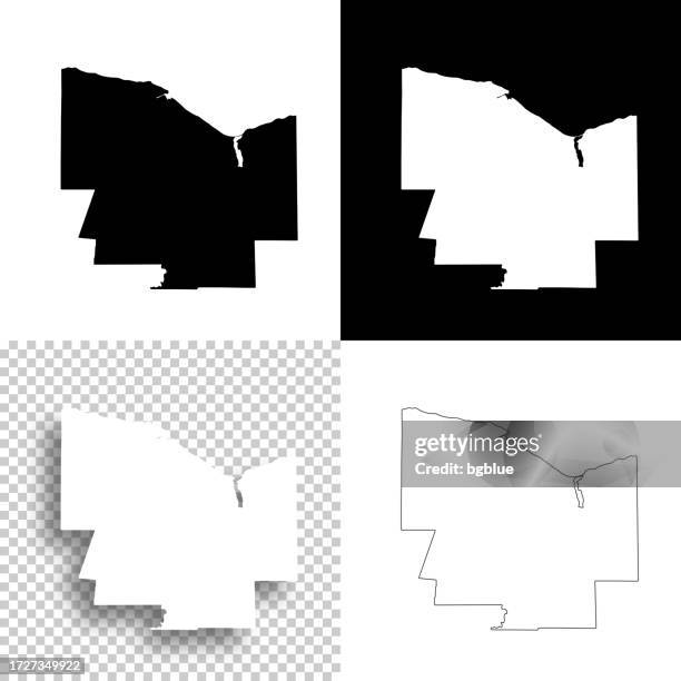 ilustraciones, imágenes clip art, dibujos animados e iconos de stock de condado de monroe, nueva york. mapas para el diseño. fondos en blanco, blanco y negro - monroe county nueva york