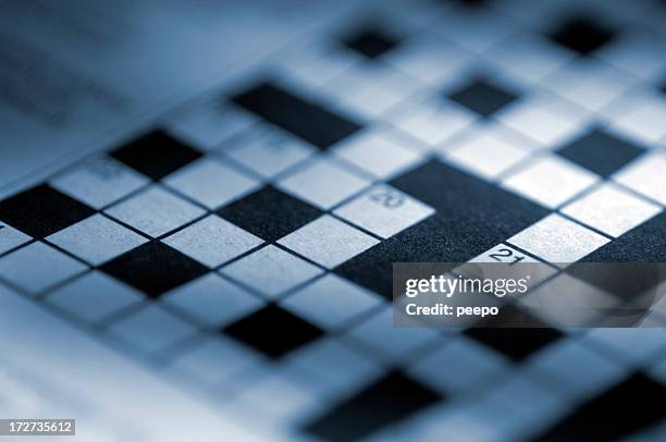 puzzle series - kruiswoordpuzzel stockfoto's en -beelden