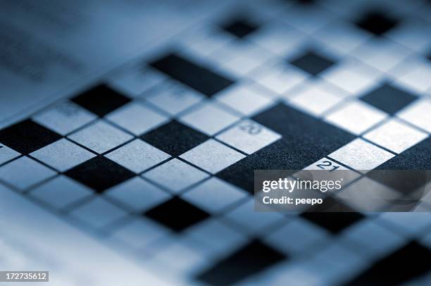 puzzle series - crossword puzzle stock pictures, royalty-free photos & images