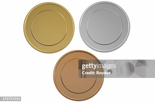 Gold Silver and Bronze blank medals/coins Gold Silver and Bronze blank medals/coins