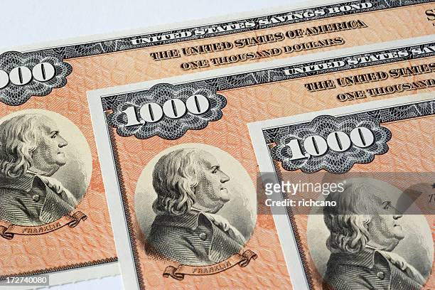 united states savings bonds - treasury stock pictures, royalty-free photos & images