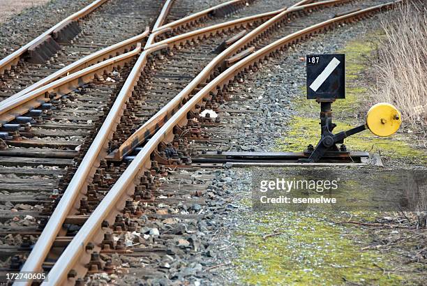 railroad switch - deterioration stock pictures, royalty-free photos & images