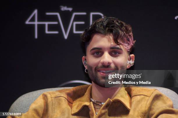 Erick Bryan Colon of CNCO band attends during a press conference of 4EVER series at Auditorio BlackBerry on October 9, 2023 in Mexico City, Mexico.