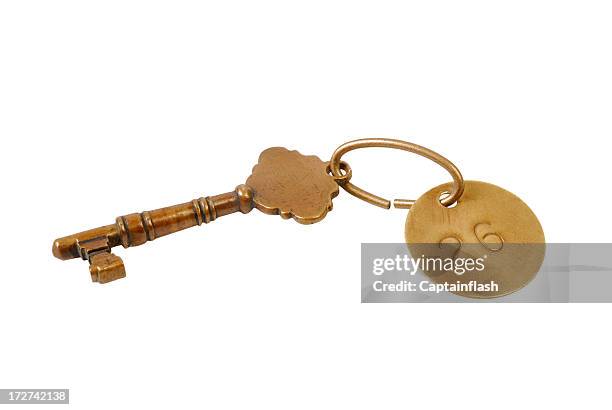 skeleton key clip - old fashioned key stock pictures, royalty-free photos & images