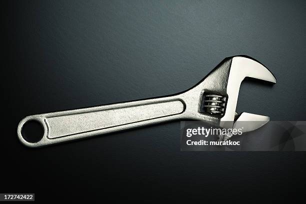 wrench - adjustable wrench stockfoto's en -beelden