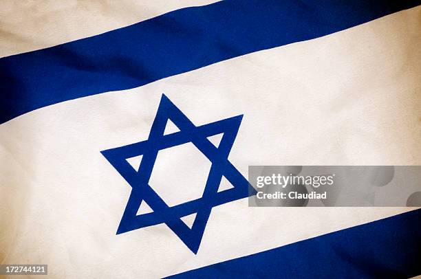 flagge von israel - judenstern stock-fotos und bilder