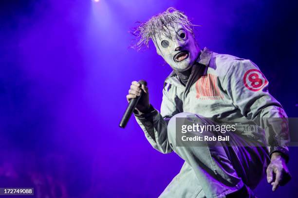 Corey Taylor from Slipknot headlines the Orange Stage on Day 1 of the Roskilde Festival on July 4, 2013 in Roskilde, Denmark.