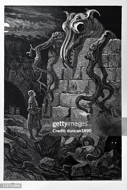 illustrations, cliparts, dessins animés et icônes de le gnarled monster - monstre
