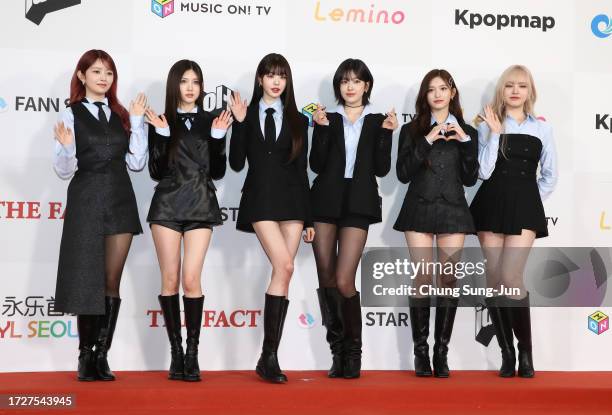 Yujin, Gaeul, Rei, Wonyoung, Liz, and Leeseo of girl group IVE attend the 2023 The Fact Music Awards on October 10, 2023 in Incheon, South Korea.