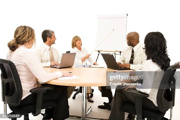 business team meeting - pointer stick stock pictures, royalty-free photos & images