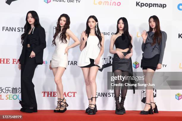 Hanni, Hyein, Danielle, Minji and Haerin of girl group NewJeans attend the 2023 The Fact Music Awards on October 10, 2023 in Incheon, South Korea.