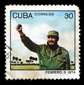 Post stamp with Fidel Castro