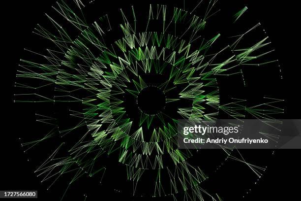 multicolored circular connections. - 3d network diagram stock pictures, royalty-free photos & images