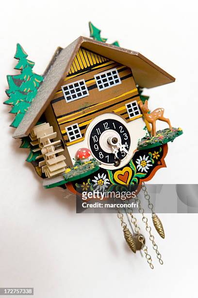 cuckoo clock - cuckoo clock stock pictures, royalty-free photos & images