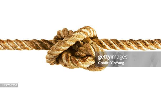 liado nudo de tensión de cable o de cuerda, pulsa hermético - rope fotografías e imágenes de stock