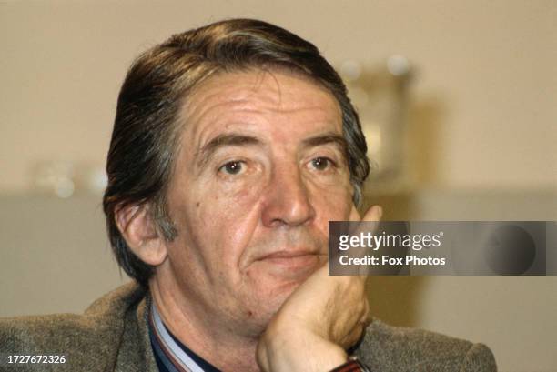 British Labour Party politician Dennis Skinner attending the Labour Party conference in Blackpool, October 1986.