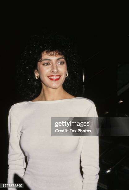 British actress Marina Sirtis attending the premiere of the film 'The Wicked Lady' in London's Leicester Square, April 21st 1983. The...