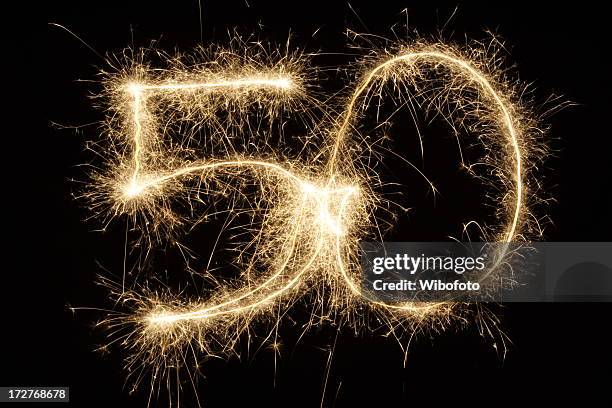 glitzernde 50 - jubiläum stock-fotos und bilder