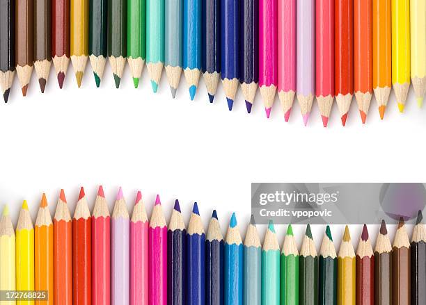 bunte welle - crayola stock-fotos und bilder