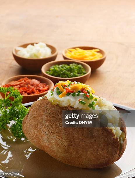 baked potato - baked potato stock pictures, royalty-free photos & images