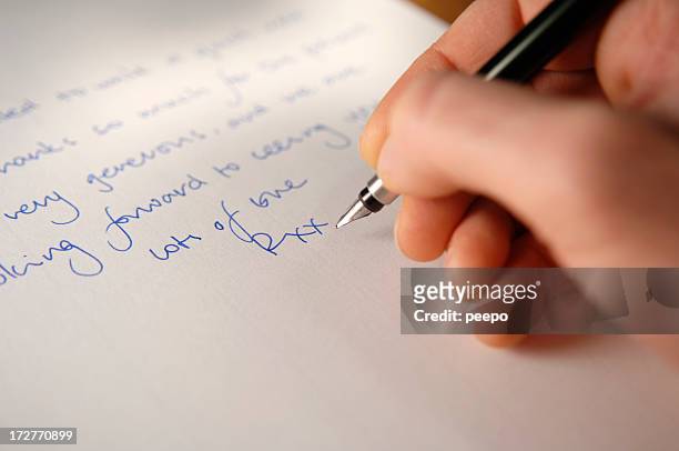 handwriting series - love letter stock pictures, royalty-free photos & images