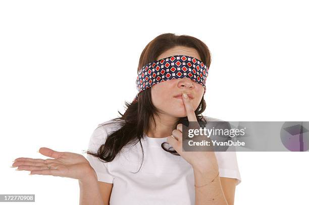 A Blindfolded Woman with Her Hands on Her Face · Free Stock Photo